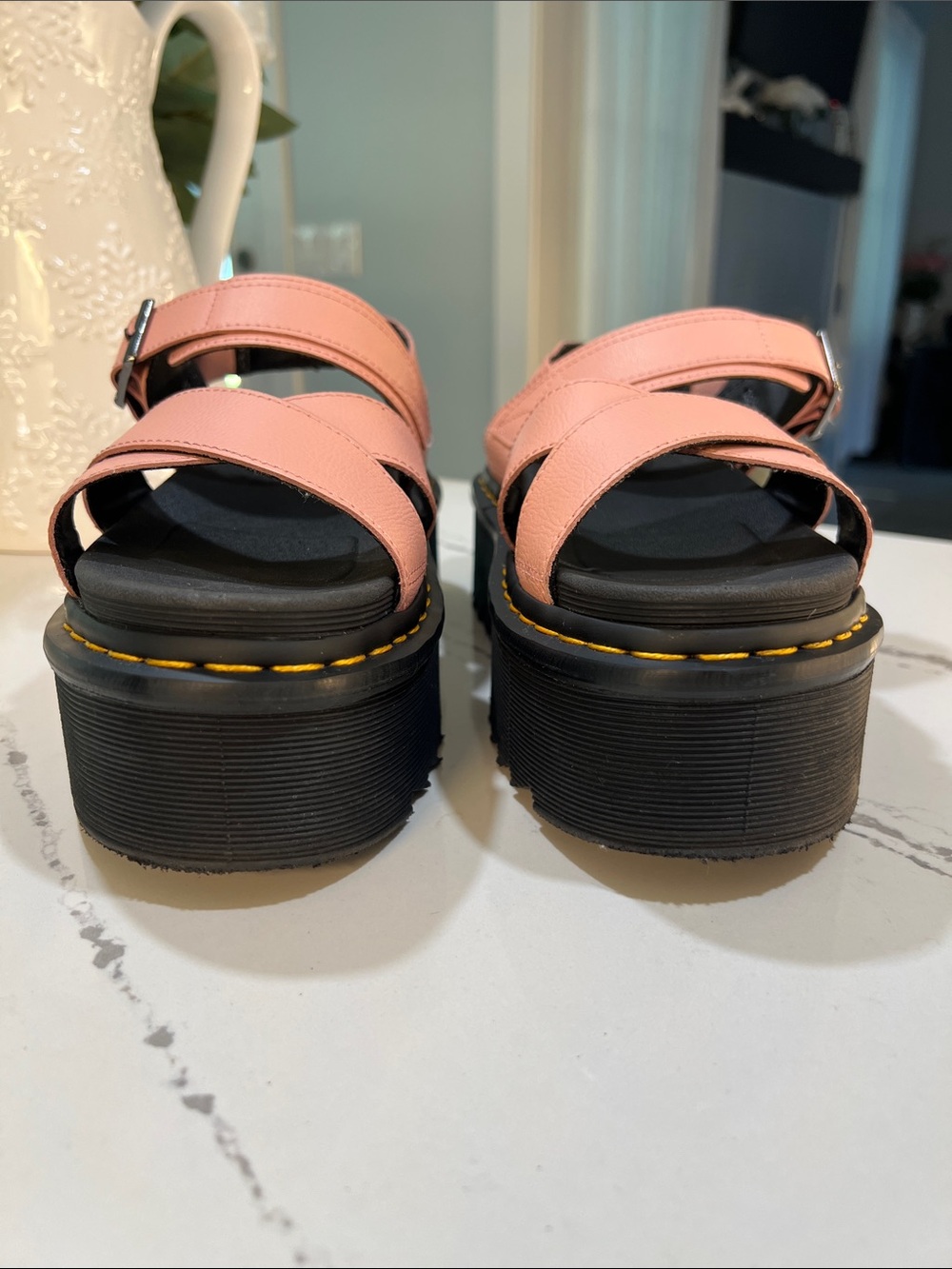 Dr. Martens Voss II Quad Pink Crisscross Platform Sandals size 9 - Picture 8 of 16